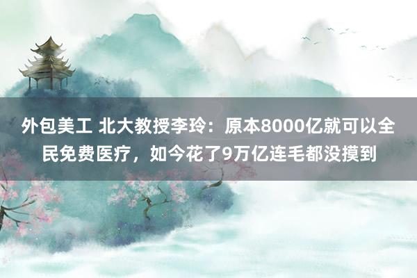 外包美工 北大教授李玲：原本8000亿就可以全民免费医疗，如今花了9万亿连毛都没摸到